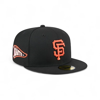 San Francisco Giants Black Wavy Pennant Patch New Era 59FIFTY Fitted Hat