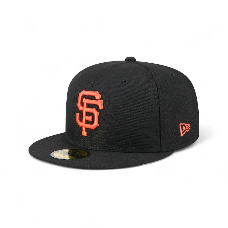 San Francisco Giants Black Wavy Pennant Patch New Era 59FIFTY Fitted Hat