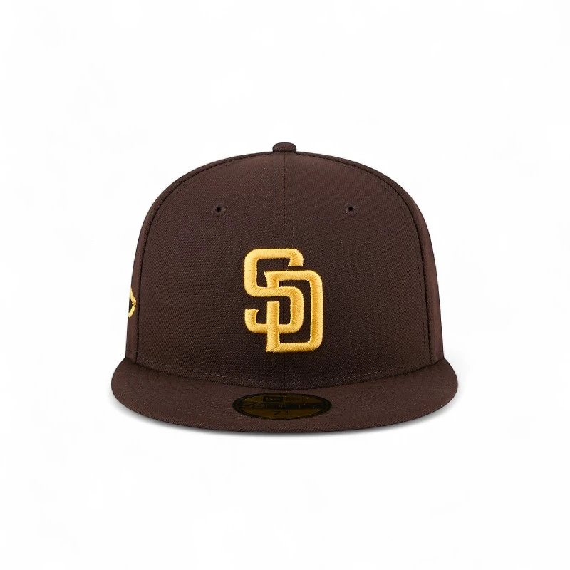 San Diego Padres Brown Wavy Pennant Patch New Era 59FIFTY Fitted Hat