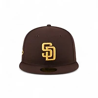 San Diego Padres Brown Wavy Pennant Patch New Era 59FIFTY Fitted Hat