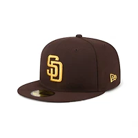 San Diego Padres Brown Wavy Pennant Patch New Era 59FIFTY Fitted Hat