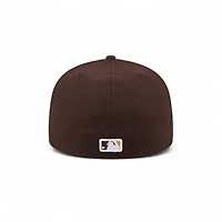 San Diego Padres Brown Wavy Pennant Patch New Era 59FIFTY Fitted Hat