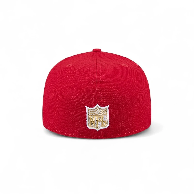 San Francisco 49ers Red Wavy Pennant Patch New Era 59FIFTY Fitted Hat
