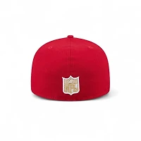 San Francisco 49ers Red Wavy Pennant Patch New Era 59FIFTY Fitted Hat