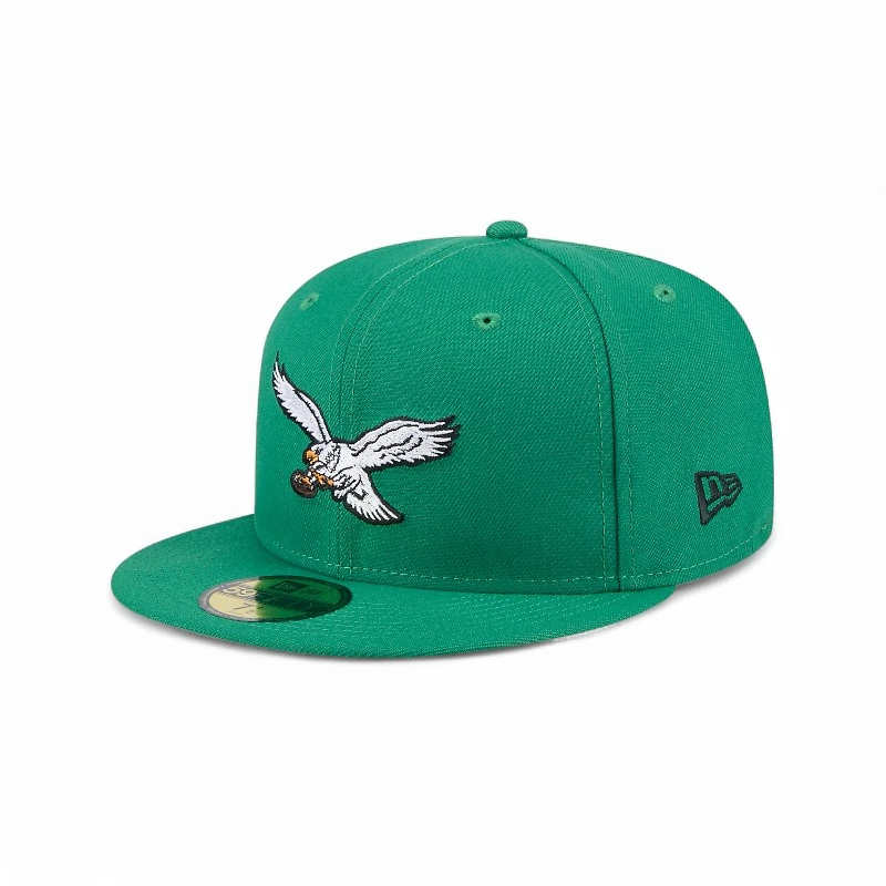 Philadelphia Eagles Historic Green Wavy Pennant Patch New Era 59FIFTY Fitted Hat