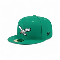 Philadelphia Eagles Historic Green Wavy Pennant Patch New Era 59FIFTY Fitted Hat