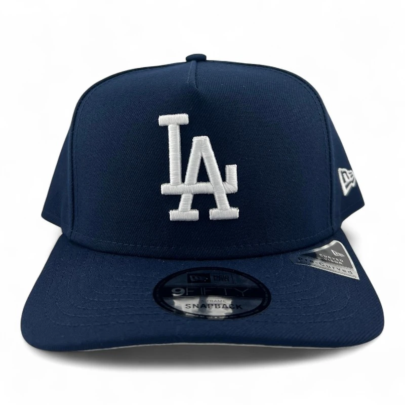 Los Angeles Dodgers White on Navy with Gray UV 9FIFTY A-Frame Snapback Hat