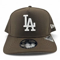 Los Angeles Dodgers White on Brown with Gray UV 9FIFTY A-Frame Snapback Hat