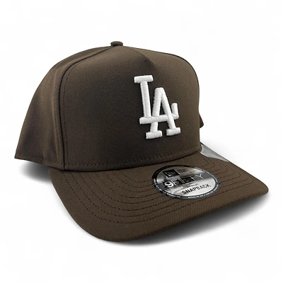Los Angeles Dodgers White on Brown with Gray UV 9FIFTY A-Frame Snapback Hat