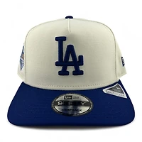Los Angeles Dodgers Chrome and Royal Blue 50th Anniversary Patch Gray UV 9FIFTY A-Frame Snapback Hat