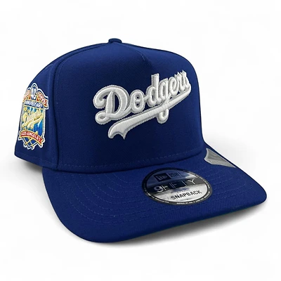 Los Angeles Dodgers Royal Blue Script 40th Anniversary Patch Green UV 9FIFTY A-Frame Snapback Hat