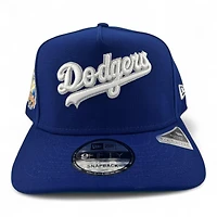 Los Angeles Dodgers Royal Blue Script 40th Anniversary Patch Green UV 9FIFTY A-Frame Snapback Hat
