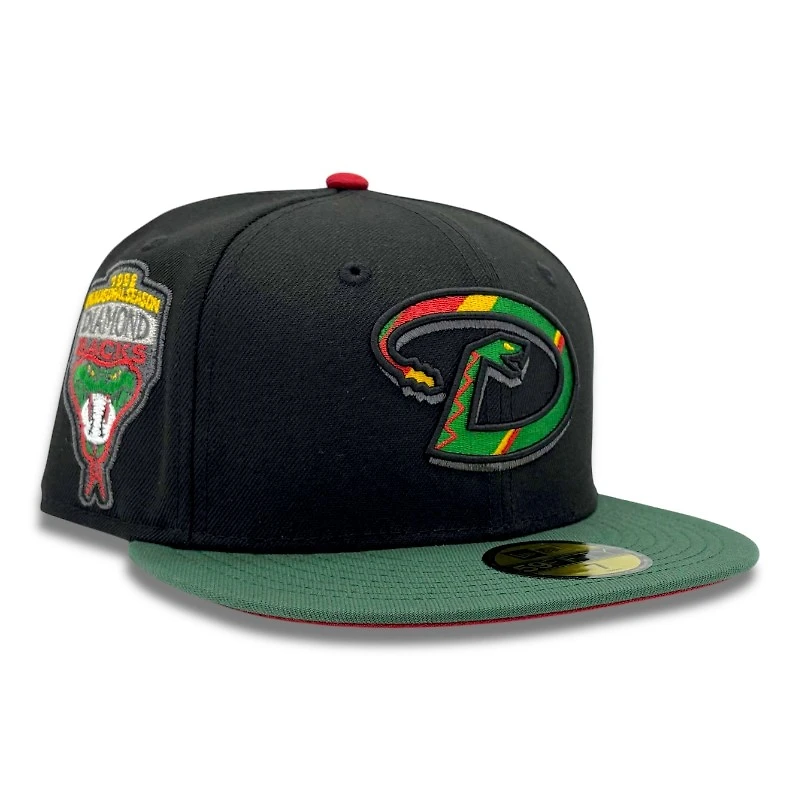 Arizona Diamondbacks Black and 1998 Inaugural Patch Red UV New Era 59FIFTY Fitted Hat