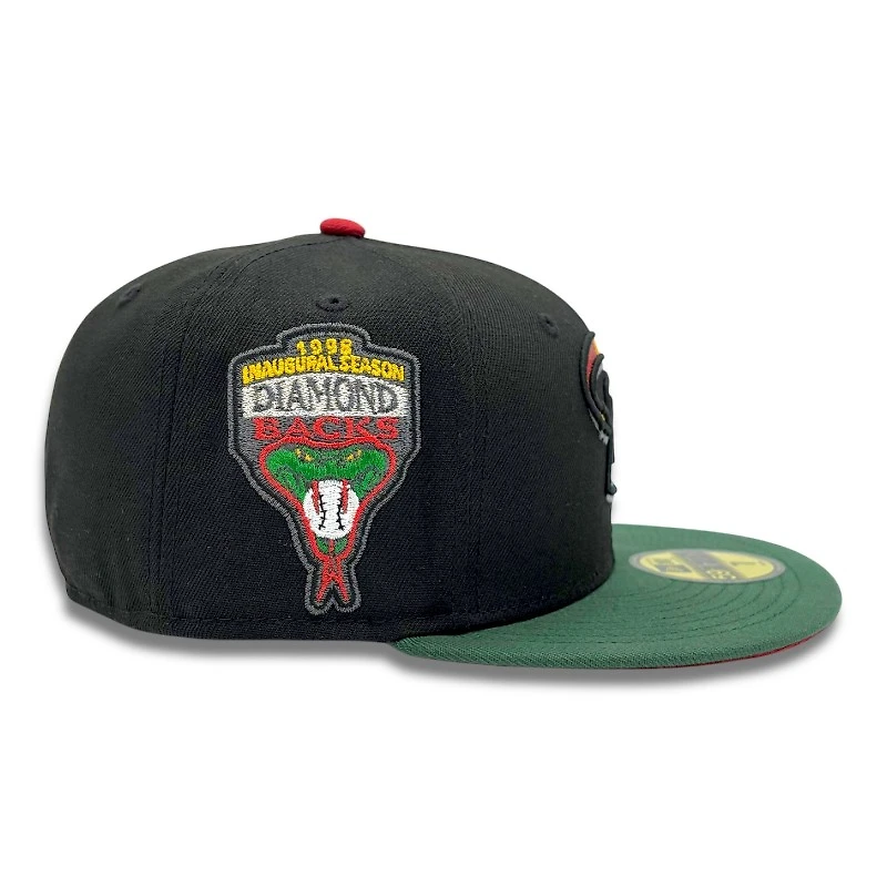 Arizona Diamondbacks Black and 1998 Inaugural Patch Red UV New Era 59FIFTY Fitted Hat