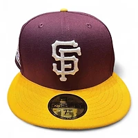 San Francisco Giants Maroon and Yellow 2007 ASG Patch Glow the Dark Gray UV New Era 59FIFTY Fitted Hat