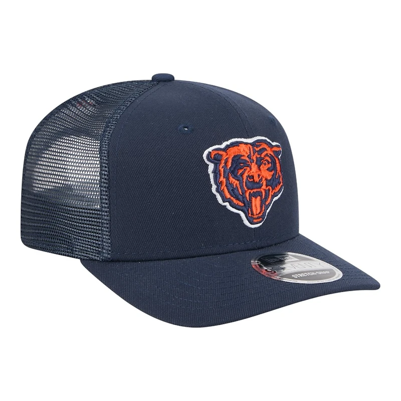 Chicago Bears Navy Trucker New Era 9SEVENTY Snapback Hat