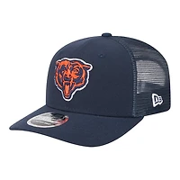 Chicago Bears Navy Trucker New Era 9SEVENTY Snapback Hat