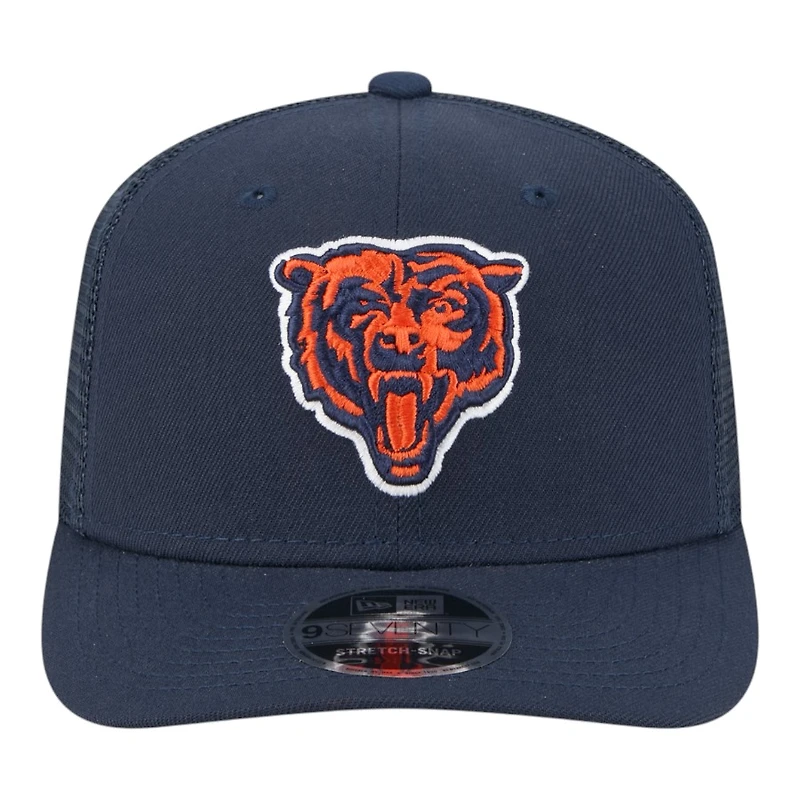 Chicago Bears Navy Trucker New Era 9SEVENTY Snapback Hat