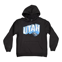 Utah Mammoth Black 3D Text Fanatics Pullover Hoodie
