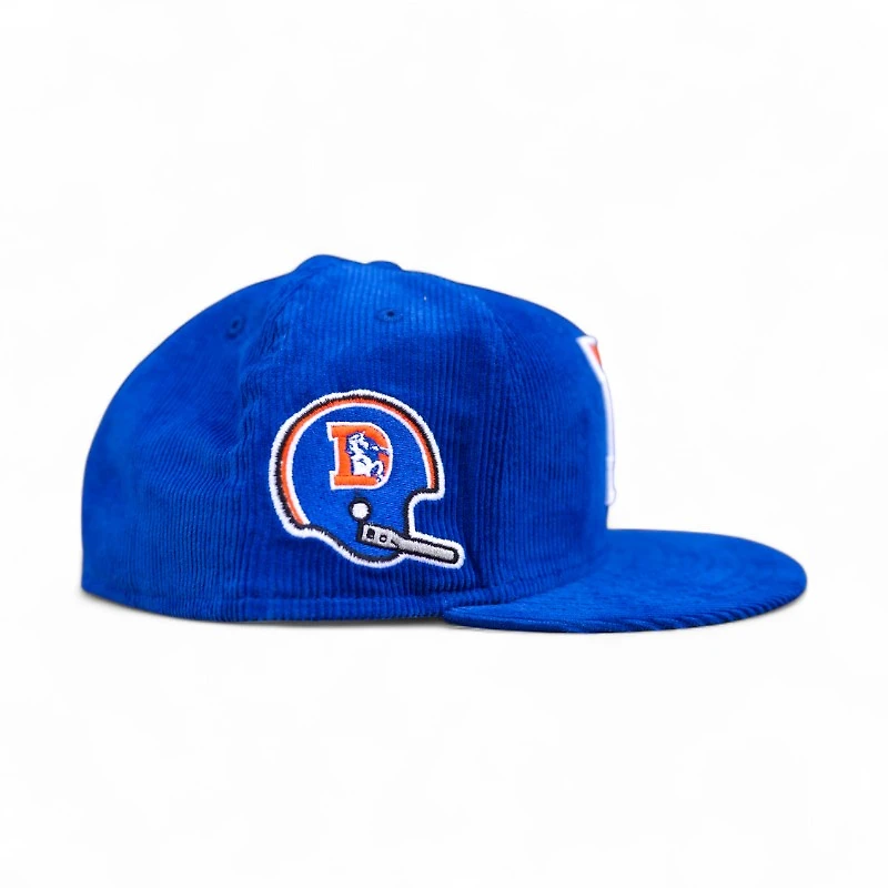 Denver Broncos Retro Royal Corduroy Leon the Lab Green UV New Era 59FIFTY Fitted Hat