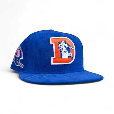 Denver Broncos Retro Royal Corduroy Leon the Lab Green UV New Era 59FIFTY Fitted Hat
