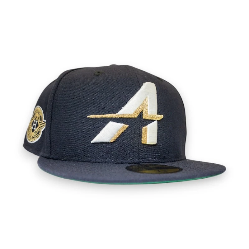Houston Astros Navy Leon the Lab City Connect Wings Patch Green UV New Era 59FIFTY Fitted Hat