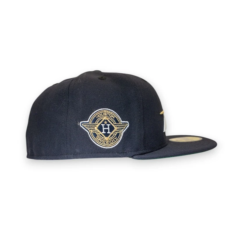 Houston Astros Navy Leon the Lab City Connect Wings Patch Green UV New Era 59FIFTY Fitted Hat