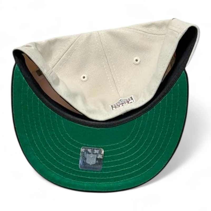 San Francisco 49ers Stone and Black 75 Years Patch Green UV NFL New Era 59FIFTY Fitted Hat