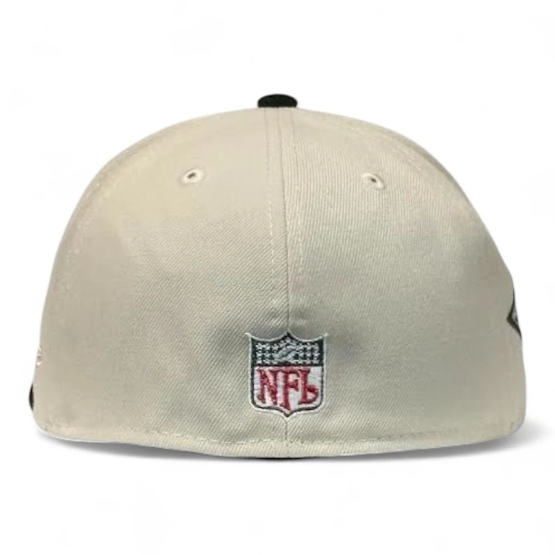 San Francisco 49ers Stone and Black 75 Years Patch Green UV NFL New Era 59FIFTY Fitted Hat