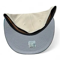 Miami Dolphins Stone and Aqua 75 Years Patch Gray UV NFL New Era 59FIFTY Fitted Hat