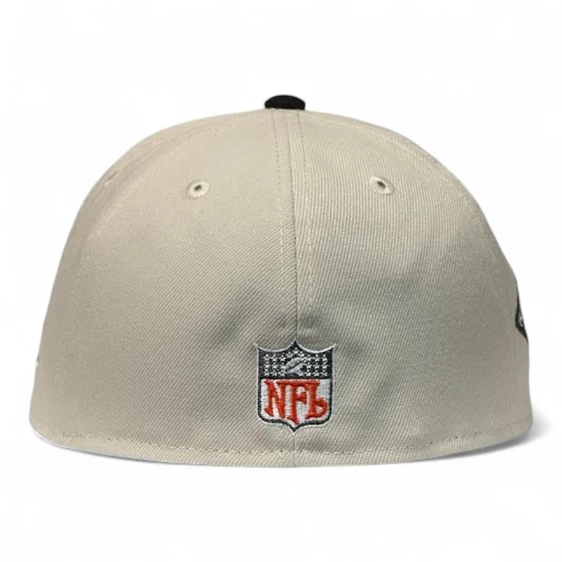 Cincinnati Bengals Stone and Black 75 Years Patch Green UV NFL New Era 59FIFTY Fitted Hat