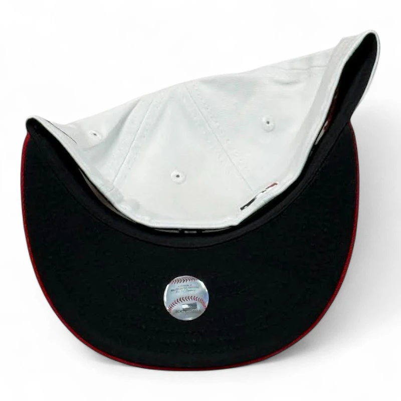 Atlanta Braves White and Red 1995 WS Patch Black UV New Era 59FIFTY Fitted Hat