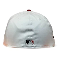Atlanta Braves White and Red 1995 WS Patch Black UV New Era 59FIFTY Fitted Hat