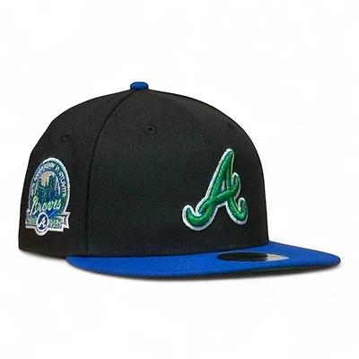 Atlanta Braves Black and Green 40th Anniversary Patch UV New Era 59FIFTY Fitted Hat