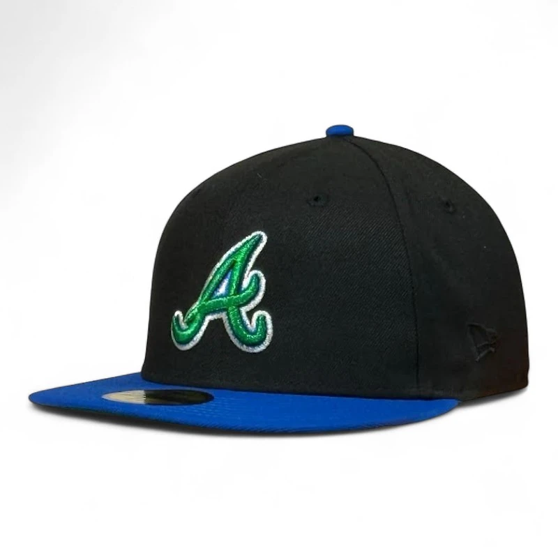Atlanta Braves Black and Green 40th Anniversary Patch UV New Era 59FIFTY Fitted Hat