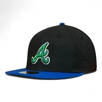 Atlanta Braves Black and Green 40th Anniversary Patch UV New Era 59FIFTY Fitted Hat