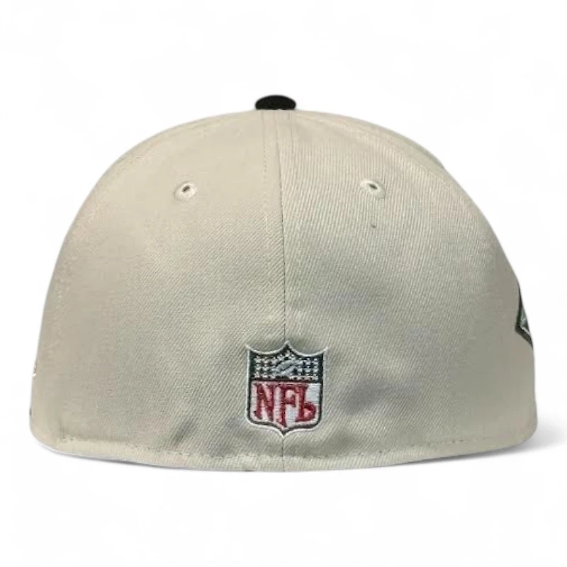 Atlanta Falcons Stone and Black 75 Years Patch Green UV NFL New Era 59FIFTY Fitted Hat