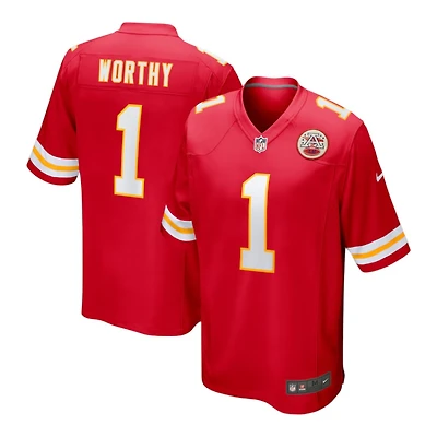 Kansas City Chiefs Xavier Worthy Nike Red Game Player Jersey