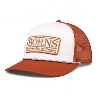 Texas Longhorns Burnt Orange and White Rope Trucker Game Headwear Snapback Hat