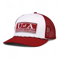 Alabama Crimson Tide Red and White Rope Trucker Game Headwear Snapback Hat