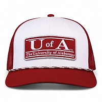 Alabama Crimson Tide Red and White Rope Trucker Game Headwear Snapback Hat