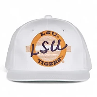 LSU Tigers White Throwback Game Headwear Snapback Hat