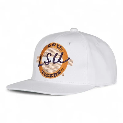 LSU Tigers White Throwback Game Headwear Snapback Hat