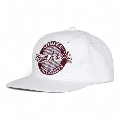Texas A&M Aggies White Throwback Game Headwear Snapback Hat