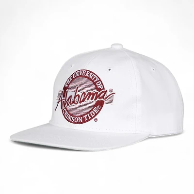 Alabama Crimson Tide White Throwback Game Headwear Snapback Hat