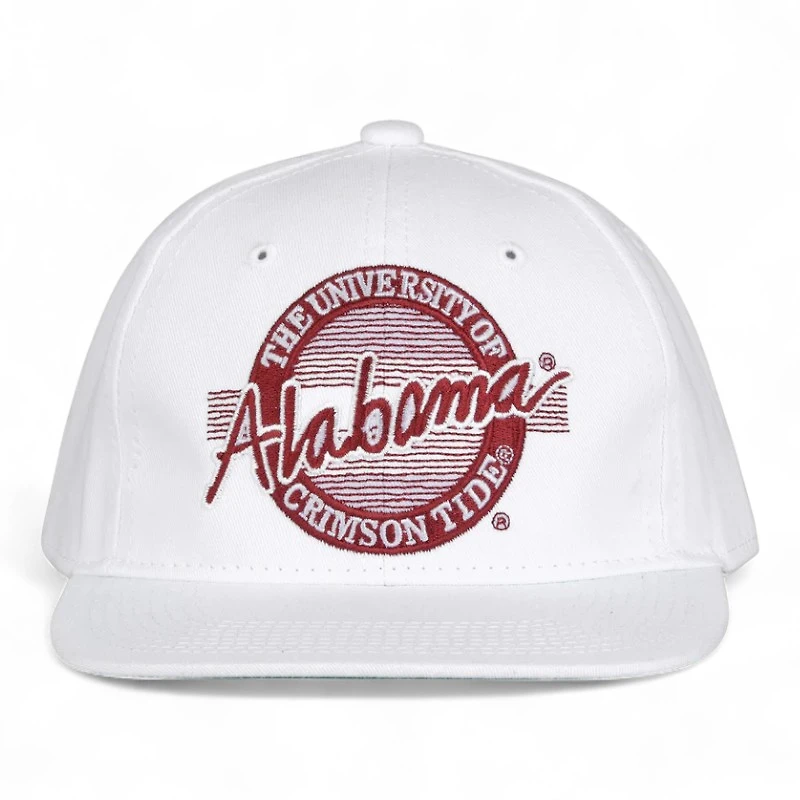 Alabama Crimson Tide White Throwback Game Headwear Snapback Hat
