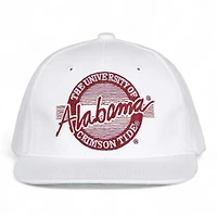 Alabama Crimson Tide White Throwback Game Headwear Snapback Hat