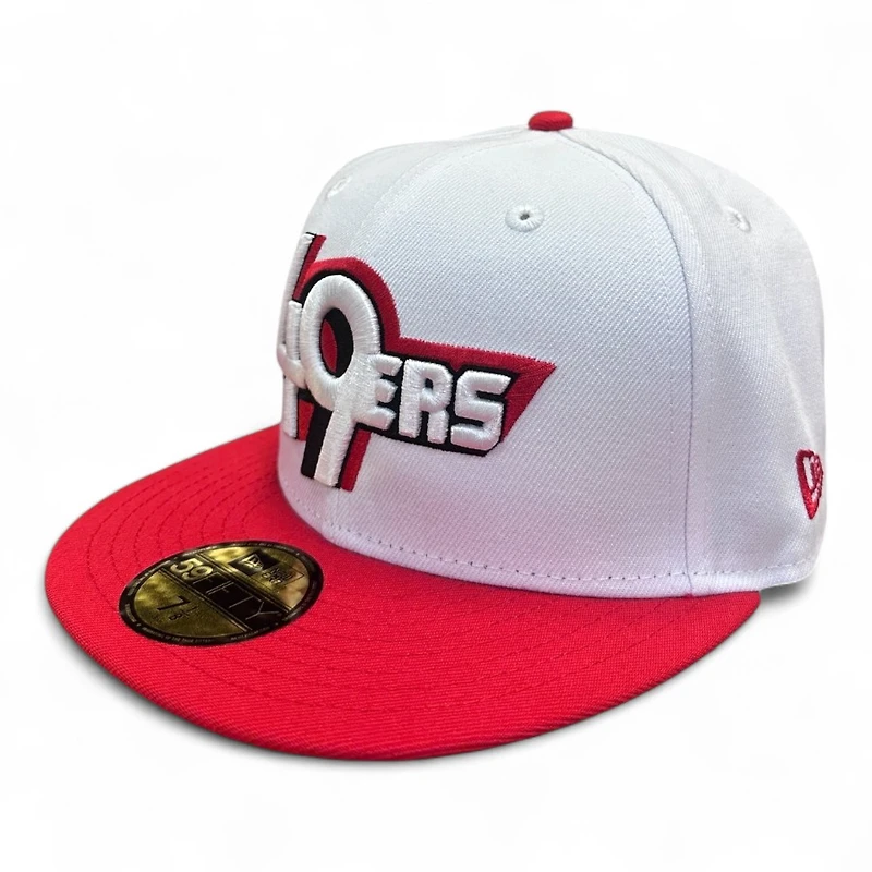 San Francisco 49ers Optic White and Red 1997 Kickoff Patch Green UV NorCal New Era 59FIFTY Fitted Hat