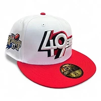 San Francisco 49ers Optic White and Red 1997 Kickoff Patch Green UV NorCal New Era 59FIFTY Fitted Hat