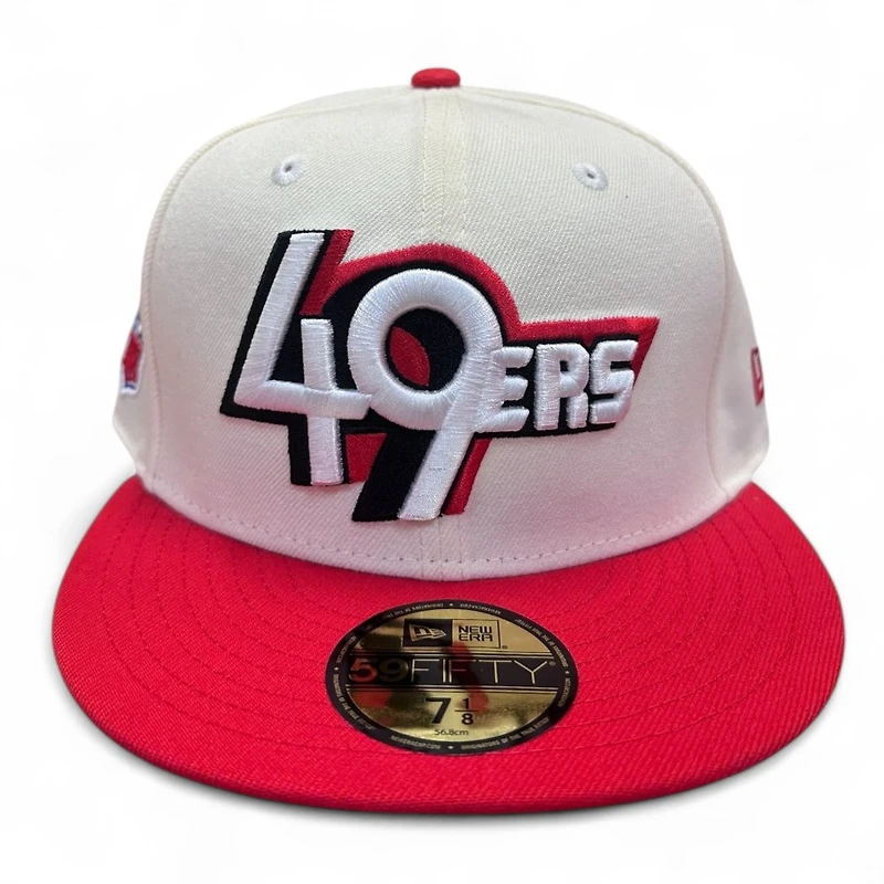 San Francisco 49ers Chrome and Red NFL Shield Patch Green UV NorCal New Era 59FIFTY Fitted Hat